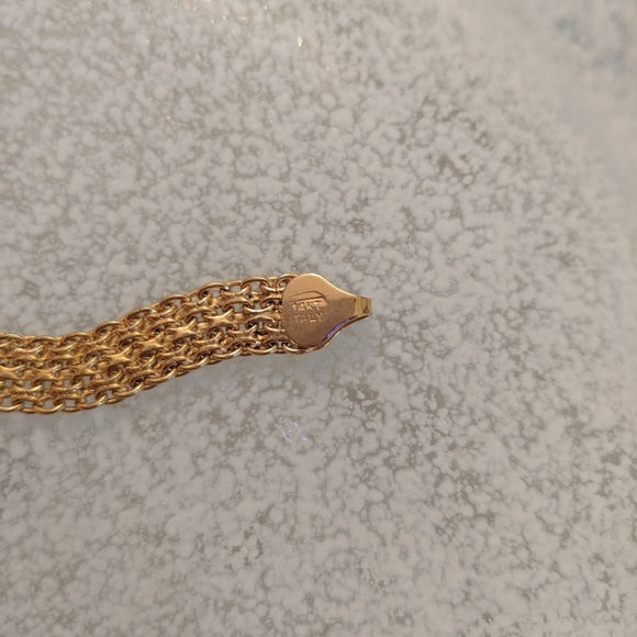 14k Gold Italy Tennis Bracelet Vintage